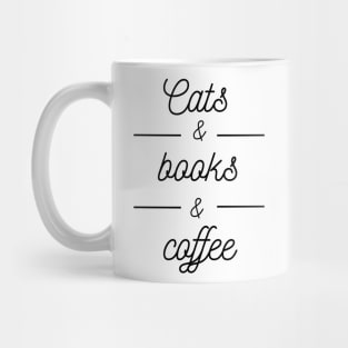 cats,books & coofee Mug